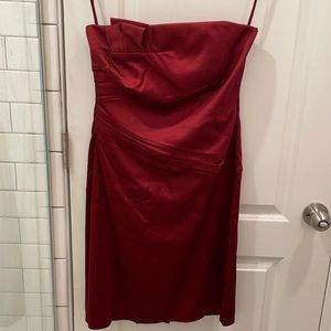 Dark red cocktail dress
